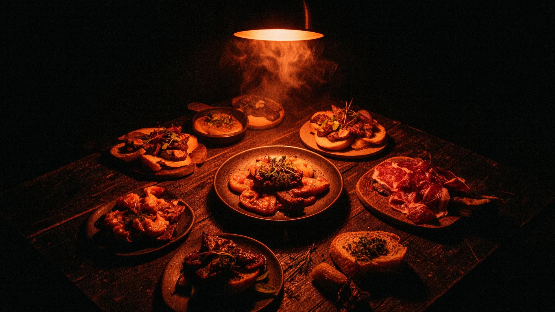 Iberoamerican feast under warm light